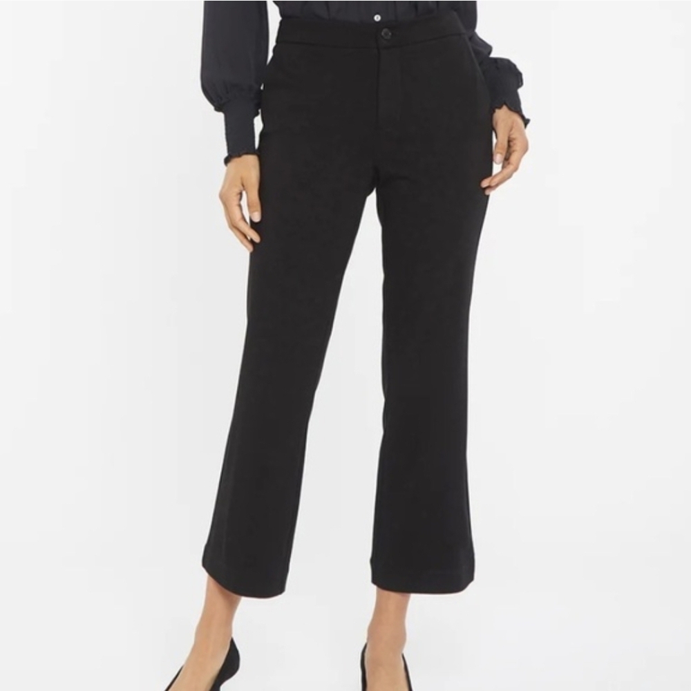 NYDJ Women's Flare Bootcut Crop Pants, Black - Size 6